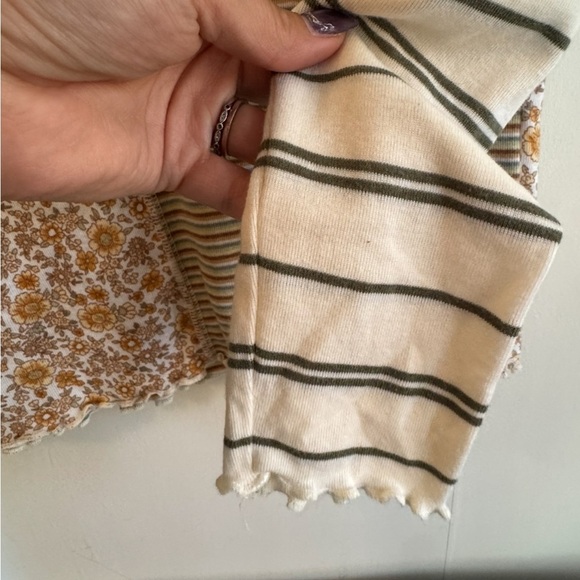 American Eagle Outfitters Floral and Striped Patchwork Long Sleeve Medium - Picture 4 of 5